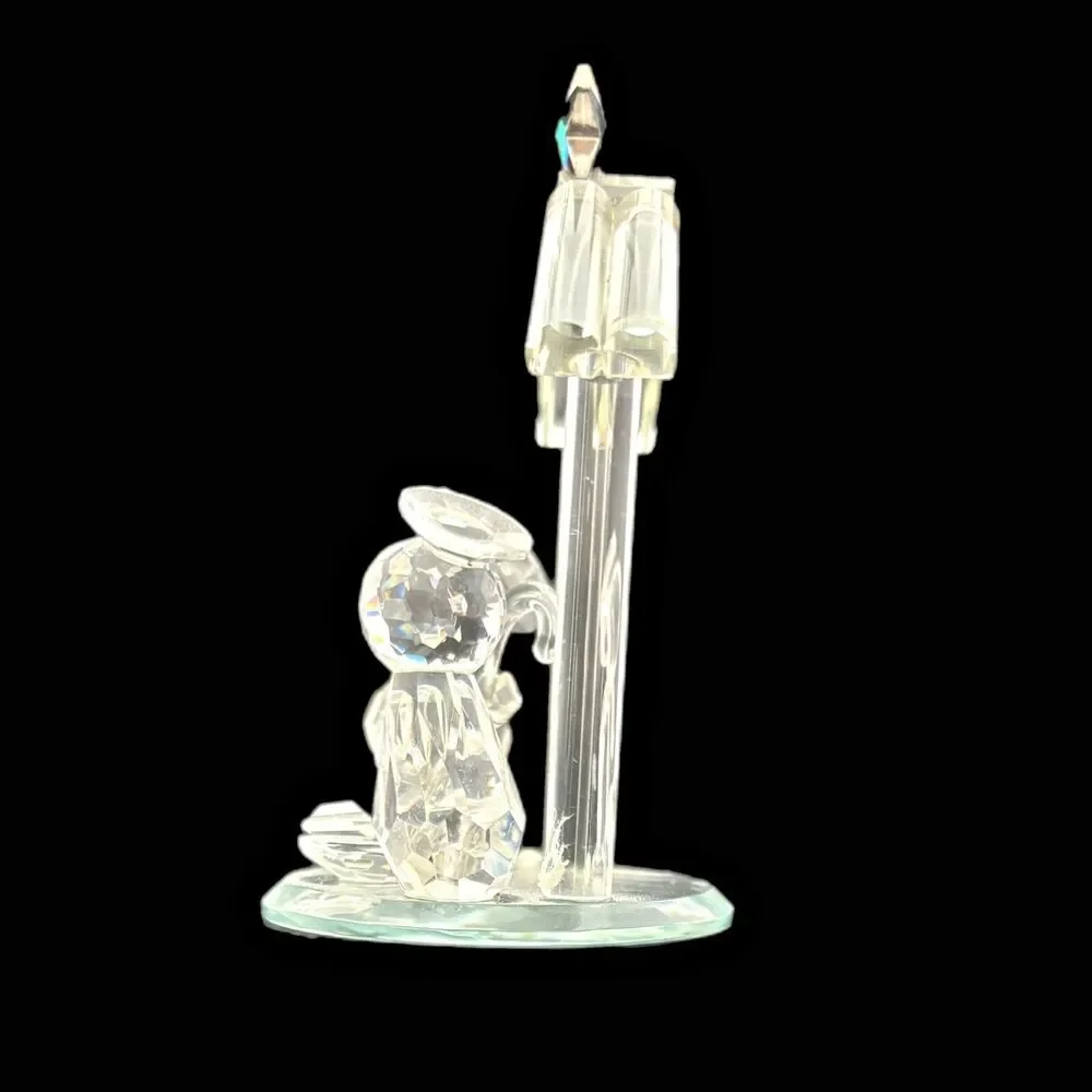 Vintage Crystal World Holy Family Nativity Figurine Made USA Christmas Holiday